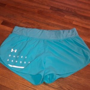 Under Armour Blue Speedpocket Run Shorts size L